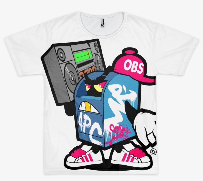 Image Of Mail Boom Box Tee - Cartoon, transparent png download