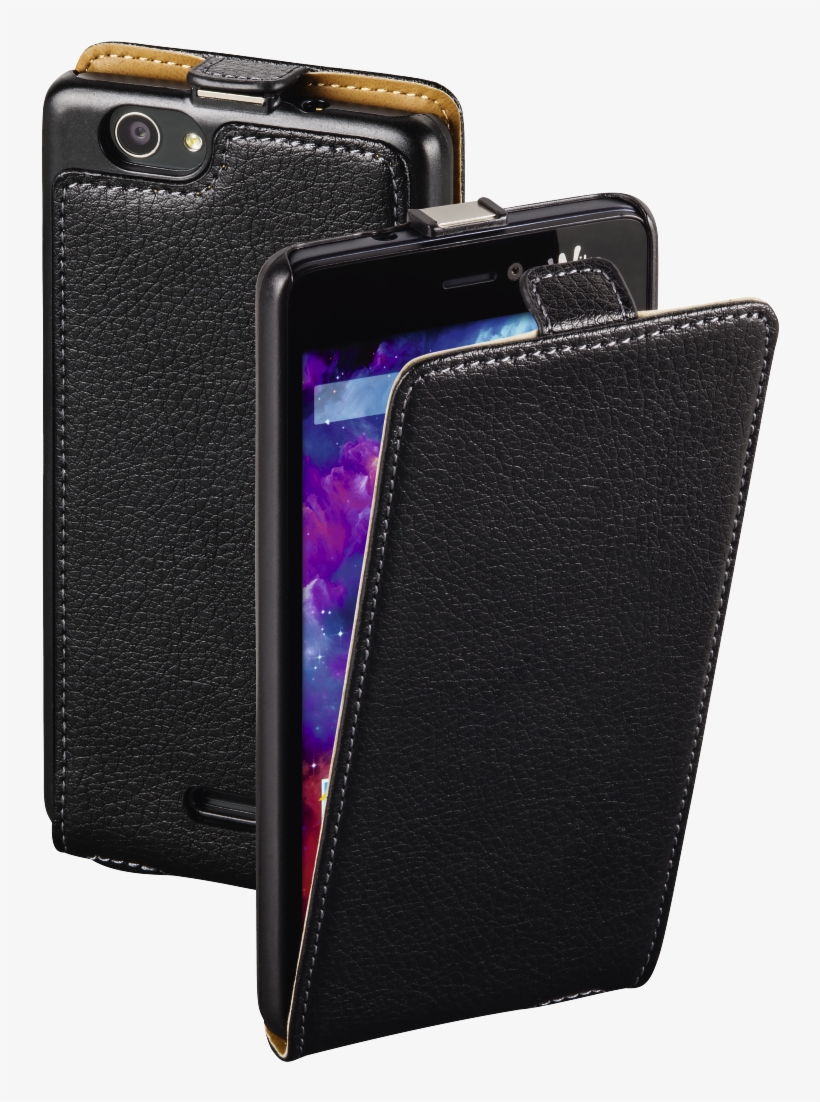 "smart Case" Flap Case For Wiko Highway Signs, Black - Leather, transparent png download