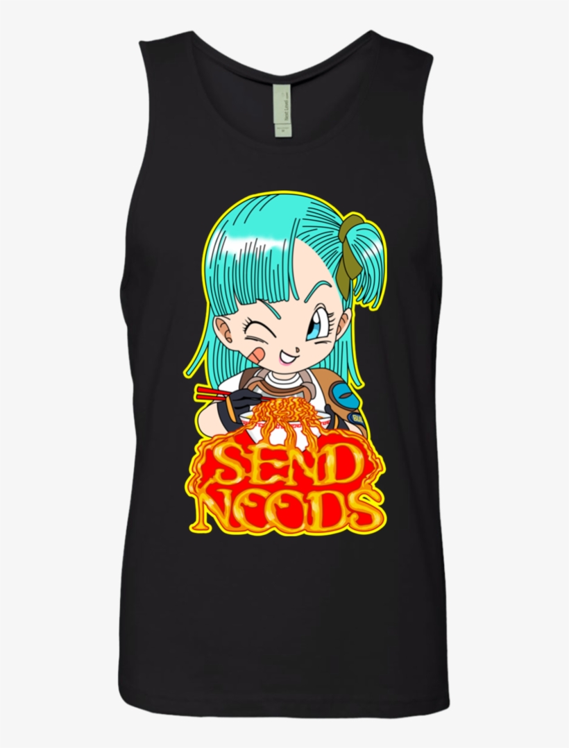 Bulma Send Noods Next Level Men's Tank - Crew Neck, transparent png download