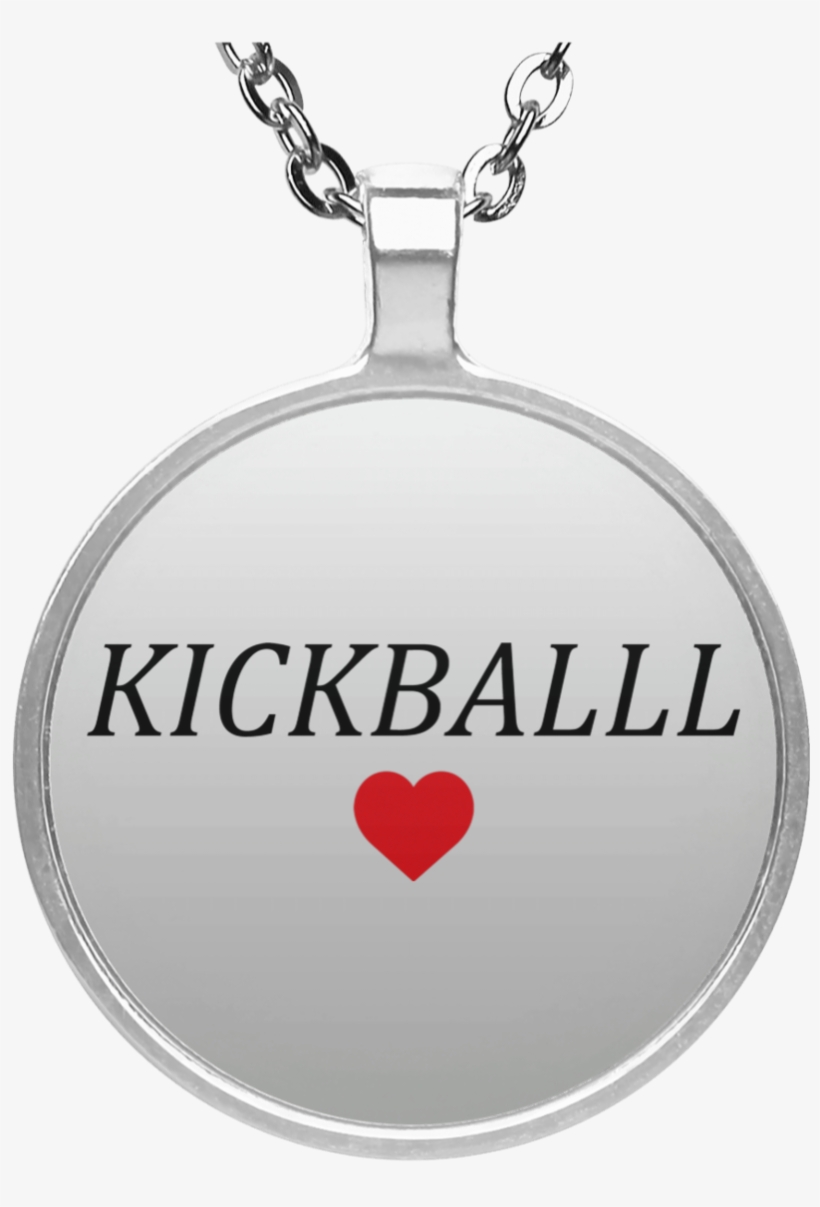 Kickball Sport Circle Necklace - Necklace, transparent png download