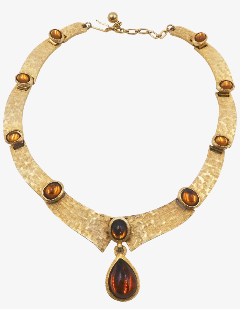 Vintage Trifari Collar Style Necklace Set In Textured - Bracelet, transparent png download