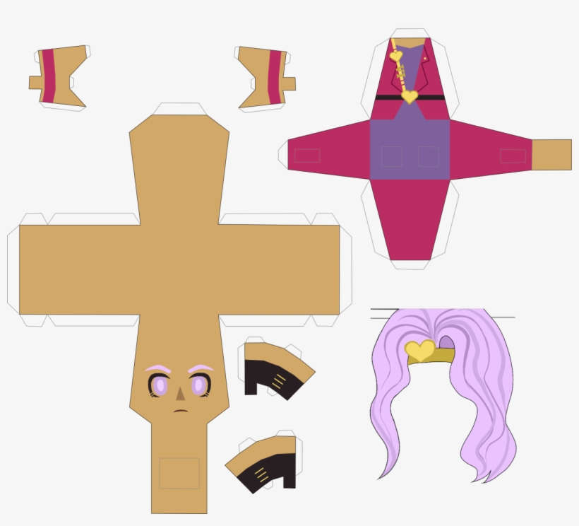 Vanilla Ice Papercraft Full Size Hair Updated Png Jotaro - Cross, transparent png download