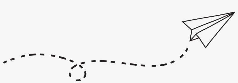 Dotted Line Paper Plane Fake Tattoo, Dotted Line Paper - Paper Airplane Dotted Lines, transparent png download