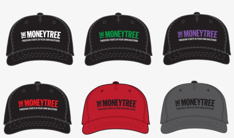 Moneytree Hat Mockup - Baseball Cap, transparent png download
