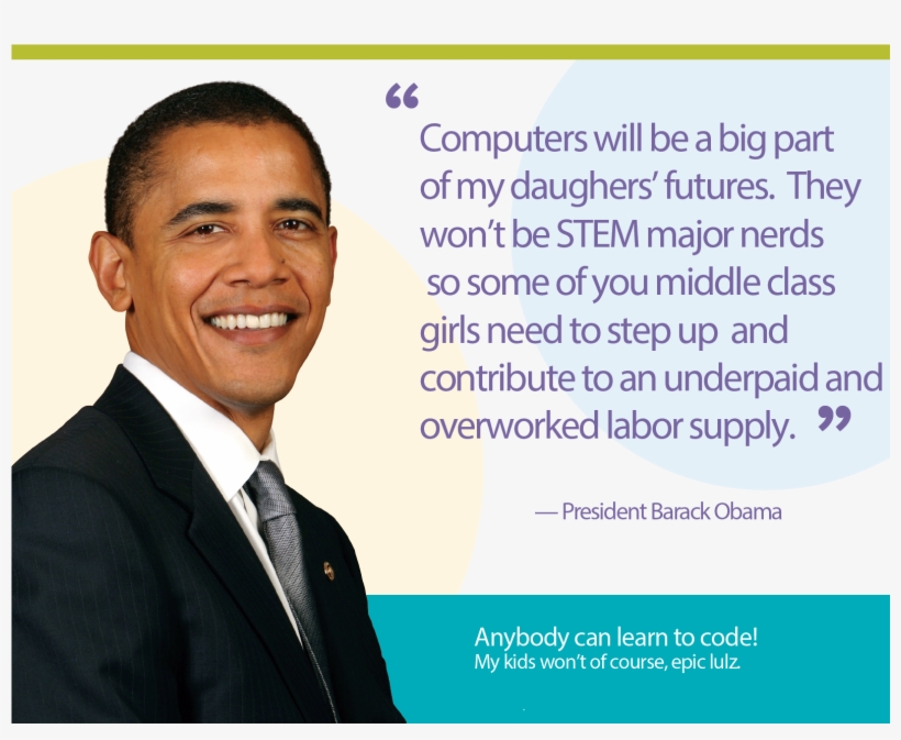 Hour Of Code Resources - Barack Obama Code Org, transparent png download