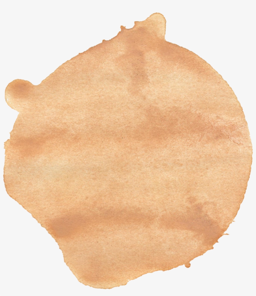 Free Download - Brown Circle Watercolor Png, transparent png download
