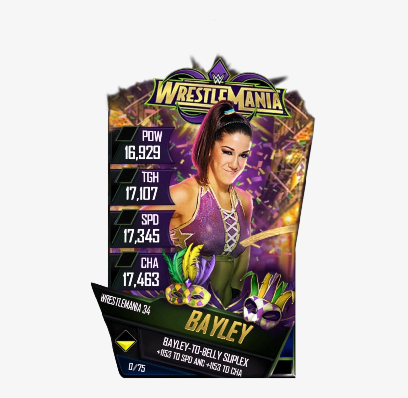 Bayley S4 19 Wrestlemania34 - Wwe Supercard Wrestlemania 34 Pro, transparent png download