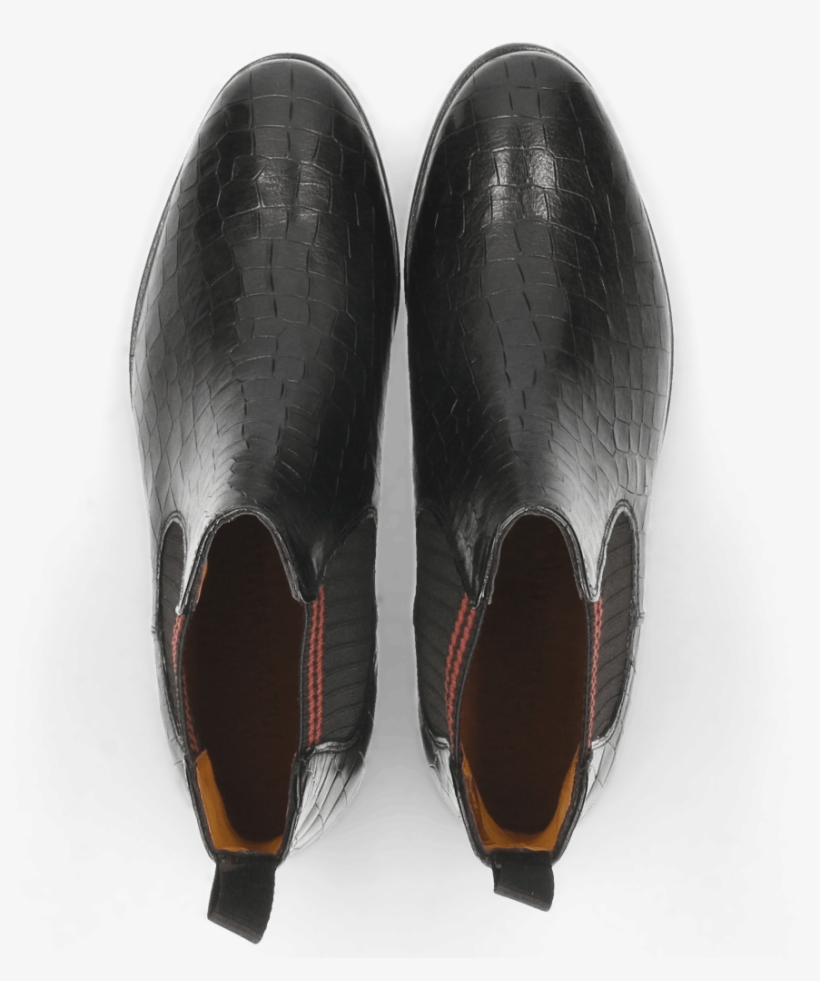 Ankle Boots Daisy 6 Black Elastic Red Lines - Slip-on Shoe, transparent png download