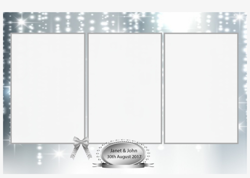Silver Sparkles Bow Left - Pattern, transparent png download