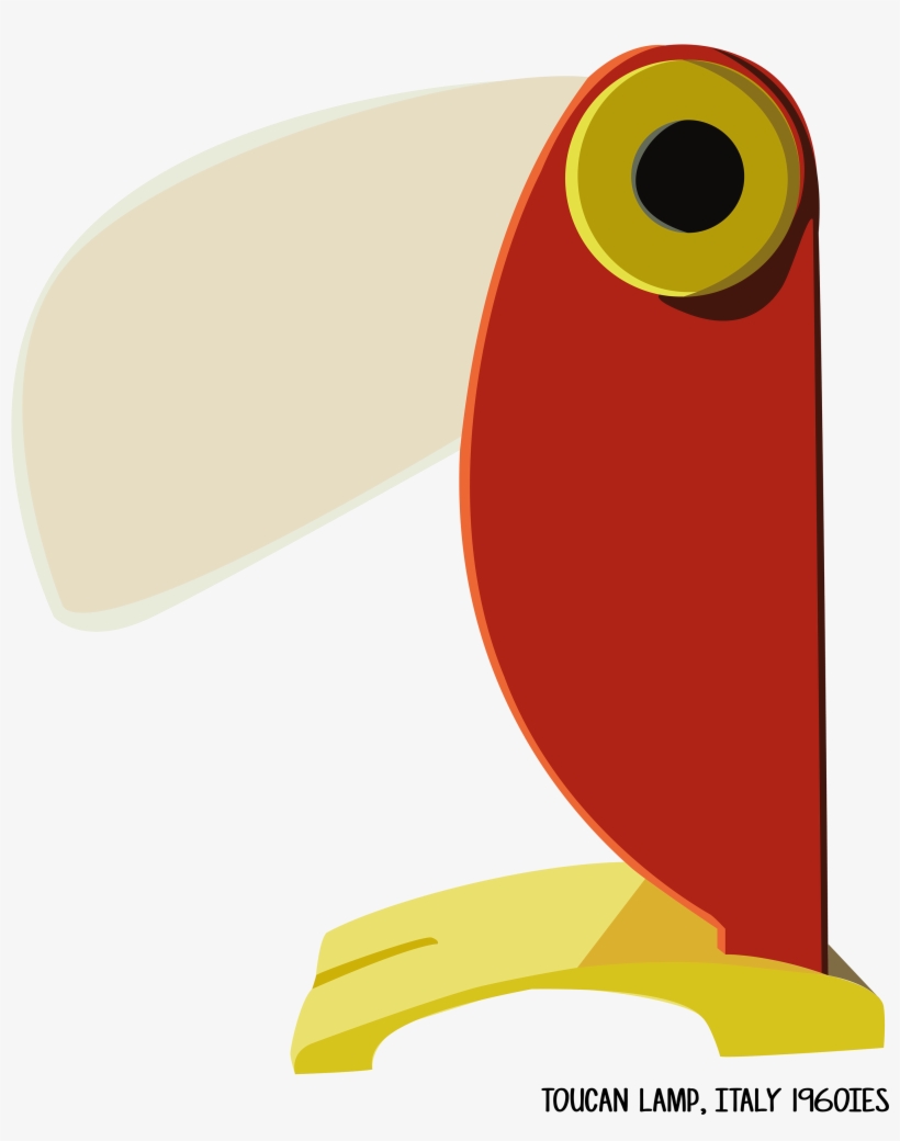 Toucan Lamp 1960ies - Illustration, transparent png download