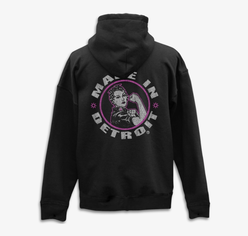 Rosie The Riveter Hoodie - Bob Seger Made In Detroit T Shirt, transparent png download