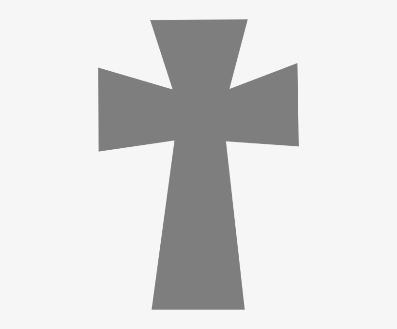 Vector Library Medieval Grey Clip Art At Clker Com - Gray Cross Png, transparent png download