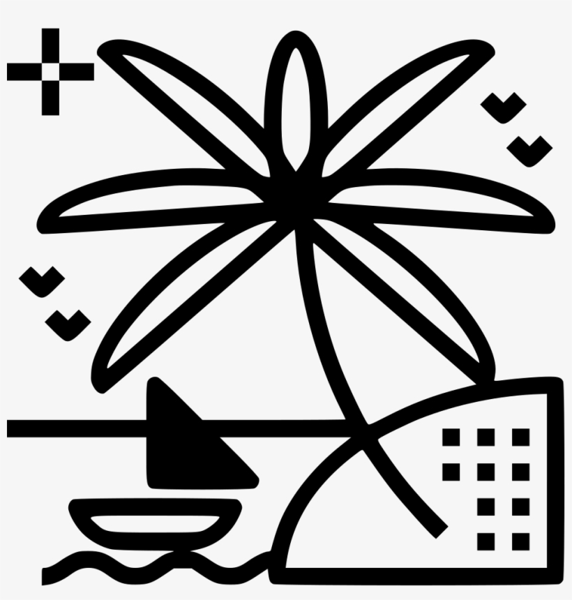 Beach Summer Hot Coconut Palm Tree Comments - Beach, transparent png download