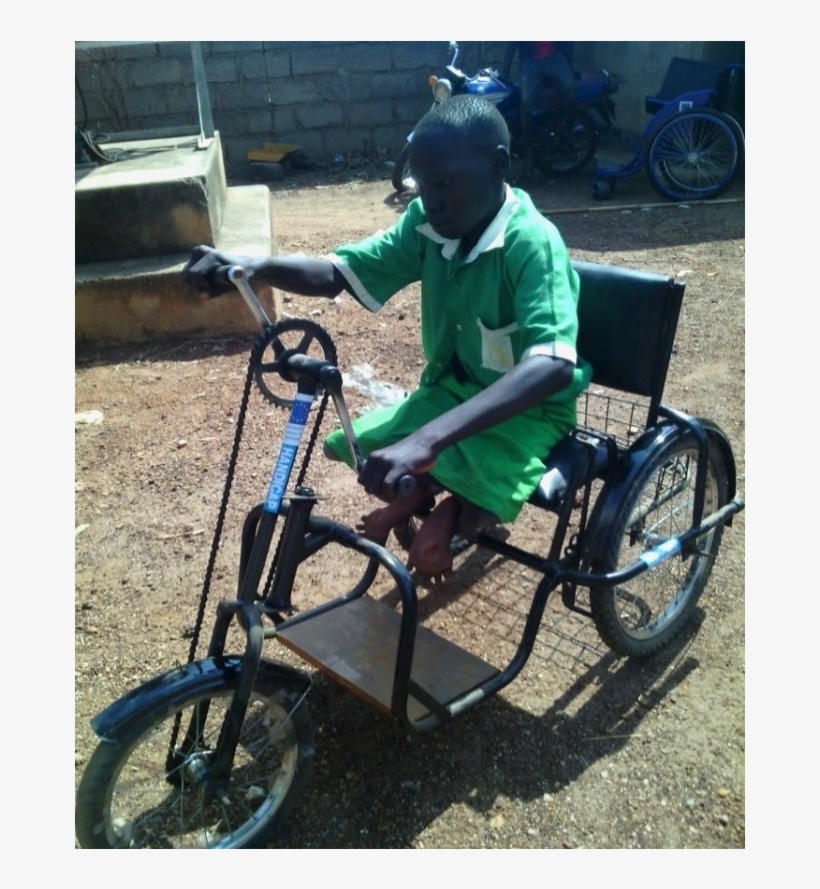 Emmanuel On His Tricycle In South Sudan In - School, transparent png download