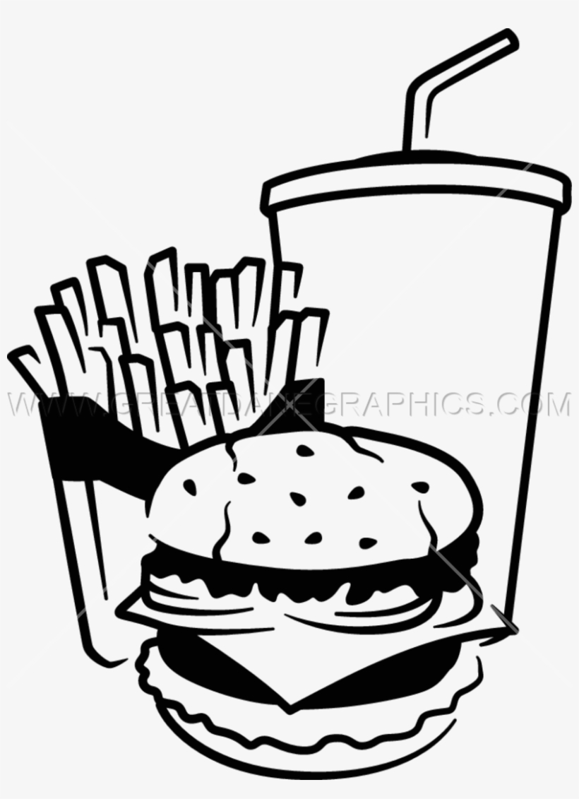 Vector Transparent Library Production Ready Artwork - Drawing Of Junk Food, transparent png download