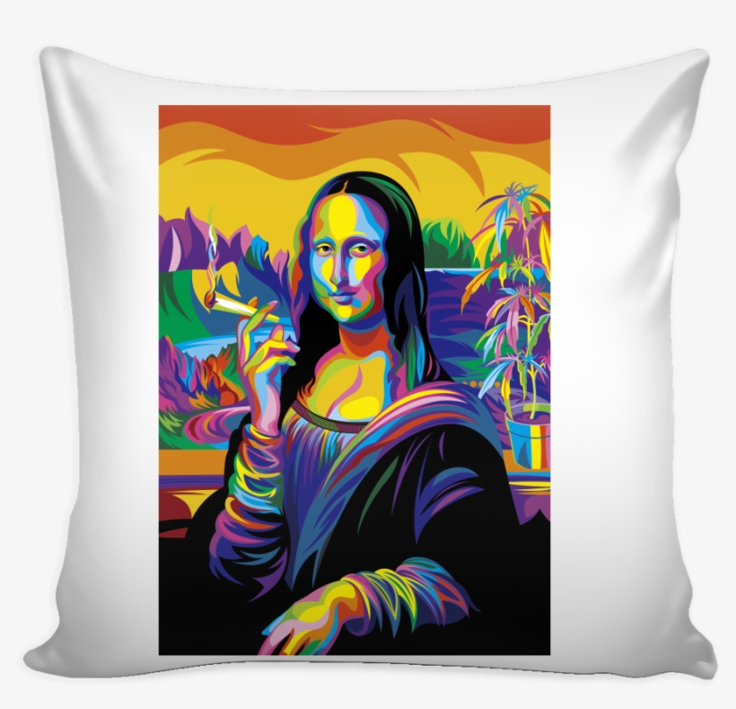 Mona Lisa Smoking Art Pillow Cover - Louvre, Mona Lisa, transparent png download