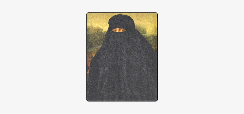 Twisted Mona Lisa Blanket - Mona Lisa Versteckt Hinter Burqa Post-it Klebezettel, transparent png download