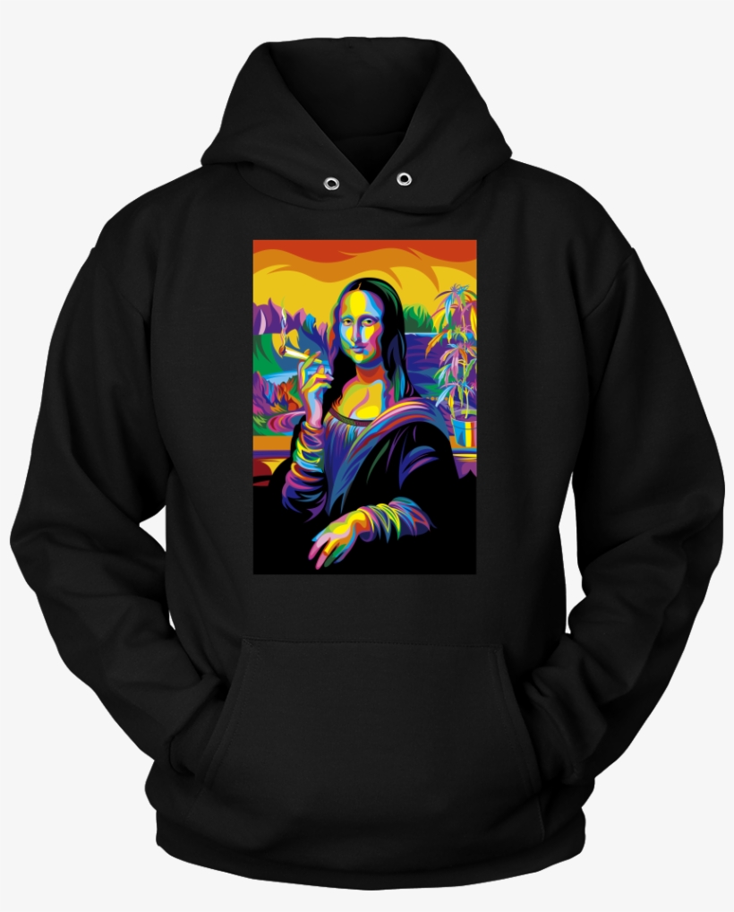 Smoking Mona Lisa Hoodie - Louvre, Mona Lisa, transparent png download
