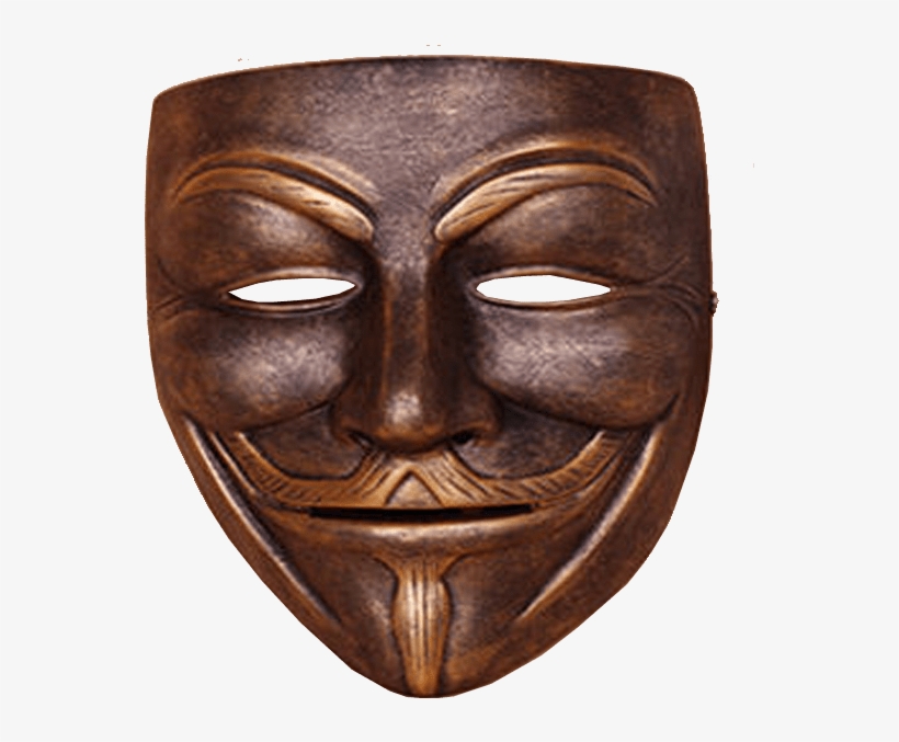 Guy Fawkes Transparent Image Mask - Face Mask, transparent png download