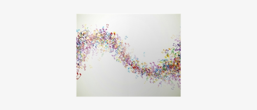 Vector Background With Colorful Music Notes Poster - You Are Colour Of My Life, transparent png download
