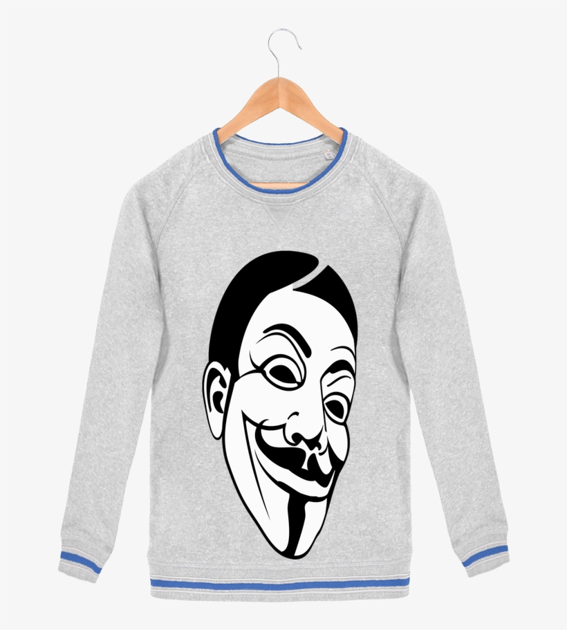 Sweat Col Rond Homme Stanley Strolls Tipped Guy Fawkes - Sweatshirt, transparent png download