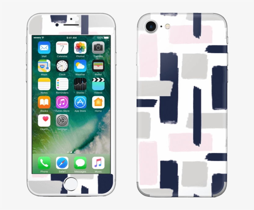 Colorful Painted Stripes - Apple Iphone 7 - 256 Gb - Silver - Unlocked, transparent png download