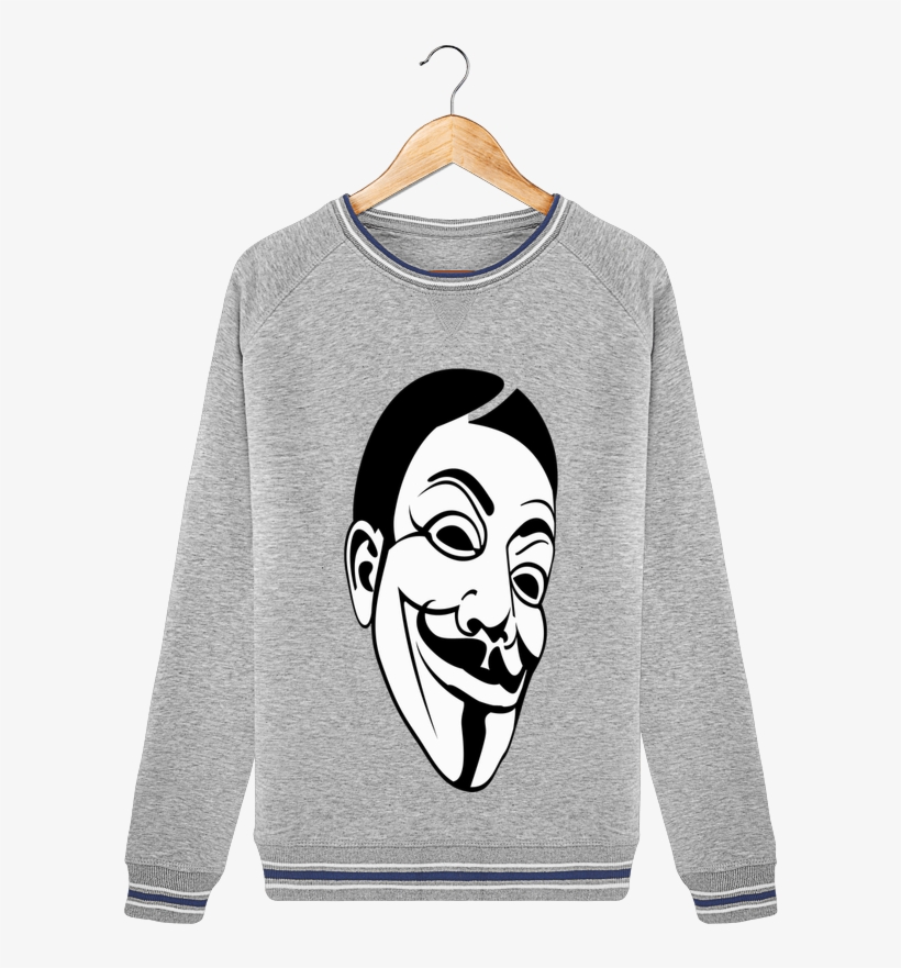Sweat Col Rond Stella Trips Tipped Guy Fawkes Mask - T-shirt, transparent png download