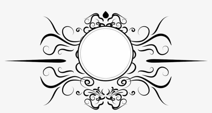 Black And White Flower Design Png, transparent png download