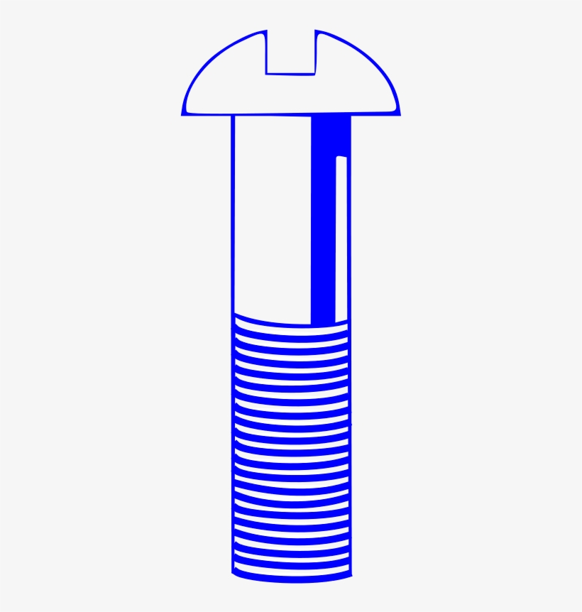 Machine Screw Blue - Screw, transparent png download