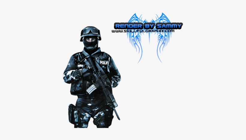 Swat Soldier Psd, Vector Graphics - Soldado Swat Png, transparent png download