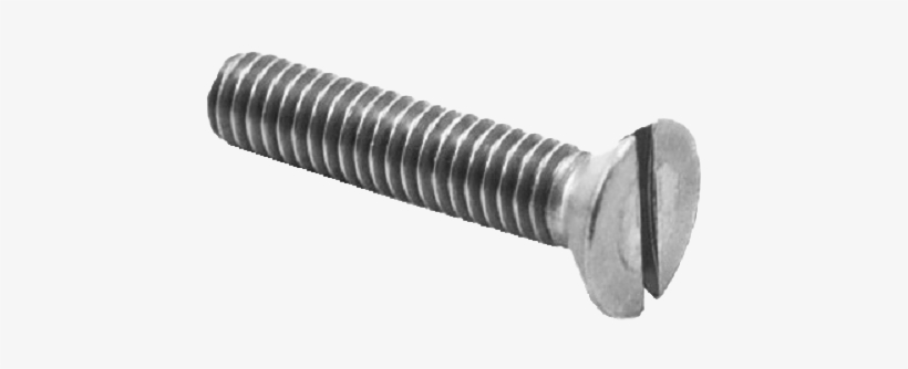 1/2 13 X 3 1/2 Slotted Flat Head Machine Screw - Flathead Screw Png, transparent png download