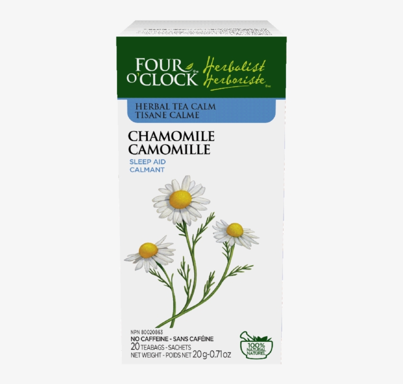 Chamomile - Four O'clock Herbalist Chamomile Herbal Tea (6), transparent png download