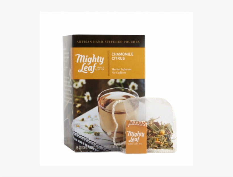 Chamomile Citrus Tea Pouches - Mighty Leaf, Whole Leaf Tea Pouches, Chamomile Citrus, transparent png download