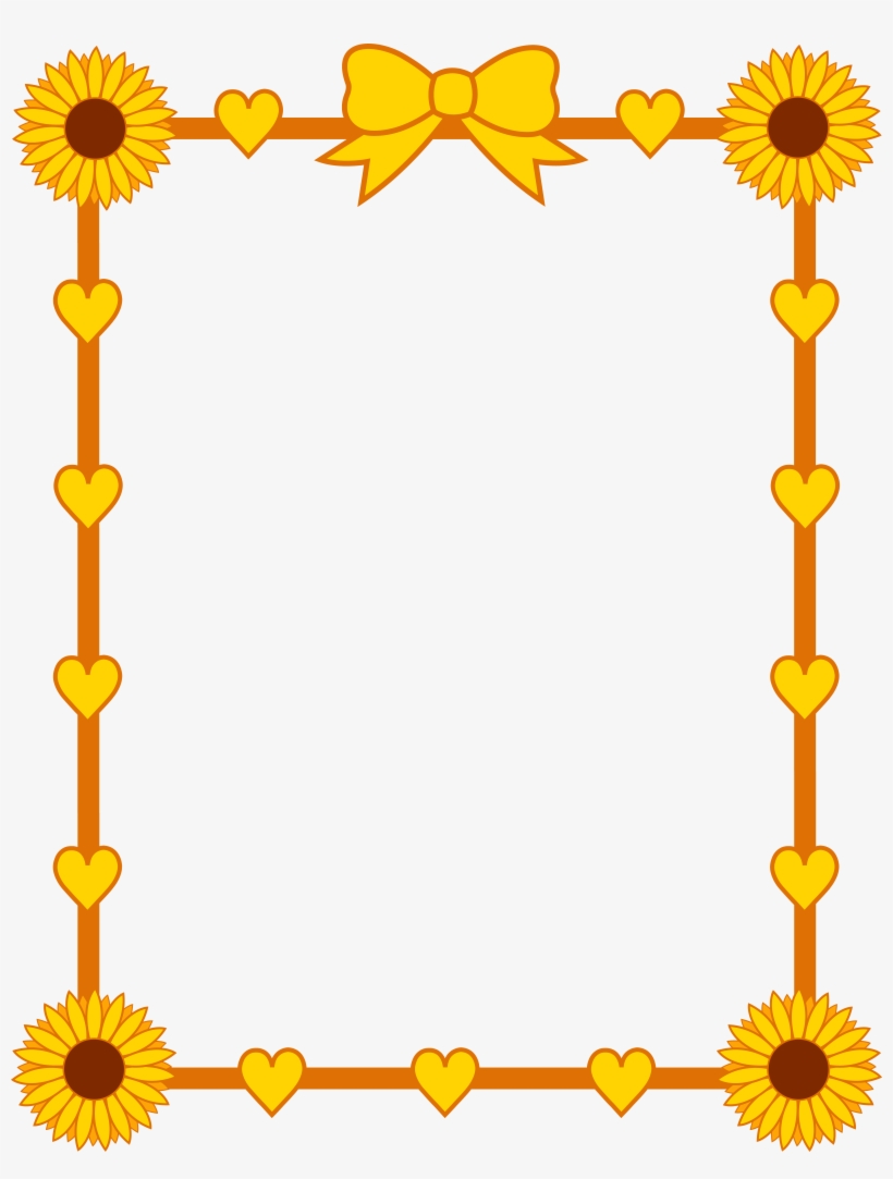 Sunflowers Png Page Borders Picture Library, transparent png download