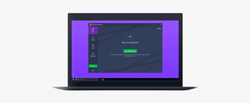 Avast Laptop Feature No Weak Points - Led-backlit Lcd Display, transparent png download