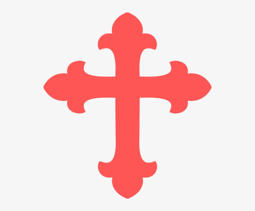 Pink Floral Cross - Baptism Cross Clipart, transparent png download