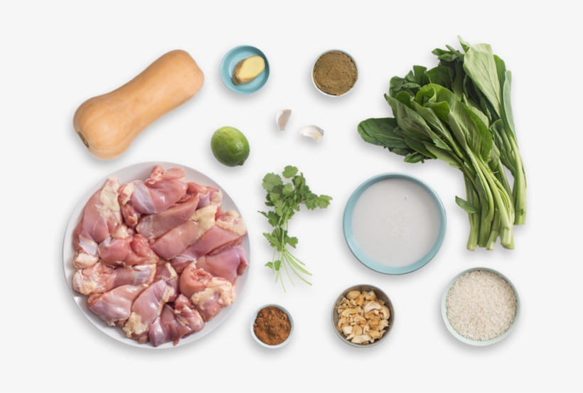 Thai Green Curry Chicken With Butternut Squash & Jasmine - Green Curry Ingredients, transparent png download