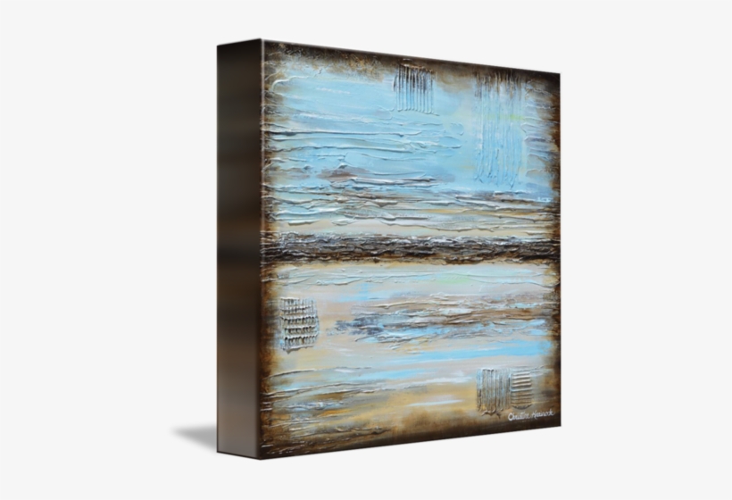 Giclee Print Blue Abstract Painting Blue Brown Modern - Gallery-wrapped Canvas Art Print 8 X 8 Entitled Blue, transparent png download