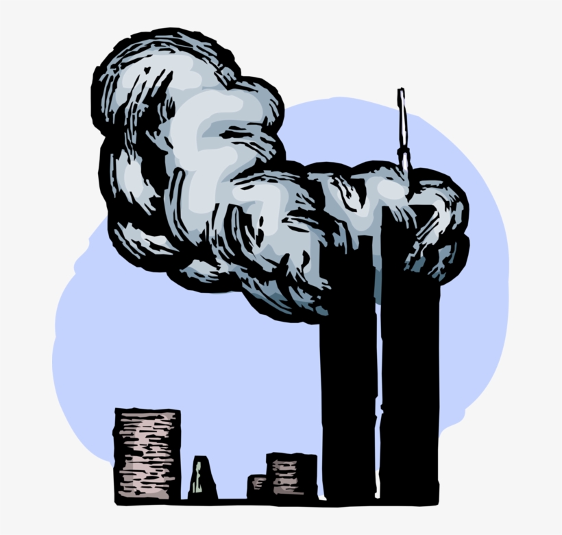 Vector Illustration Of World Trade Center Wtc 9/11 - 9 11 Attack Png, transparent png download