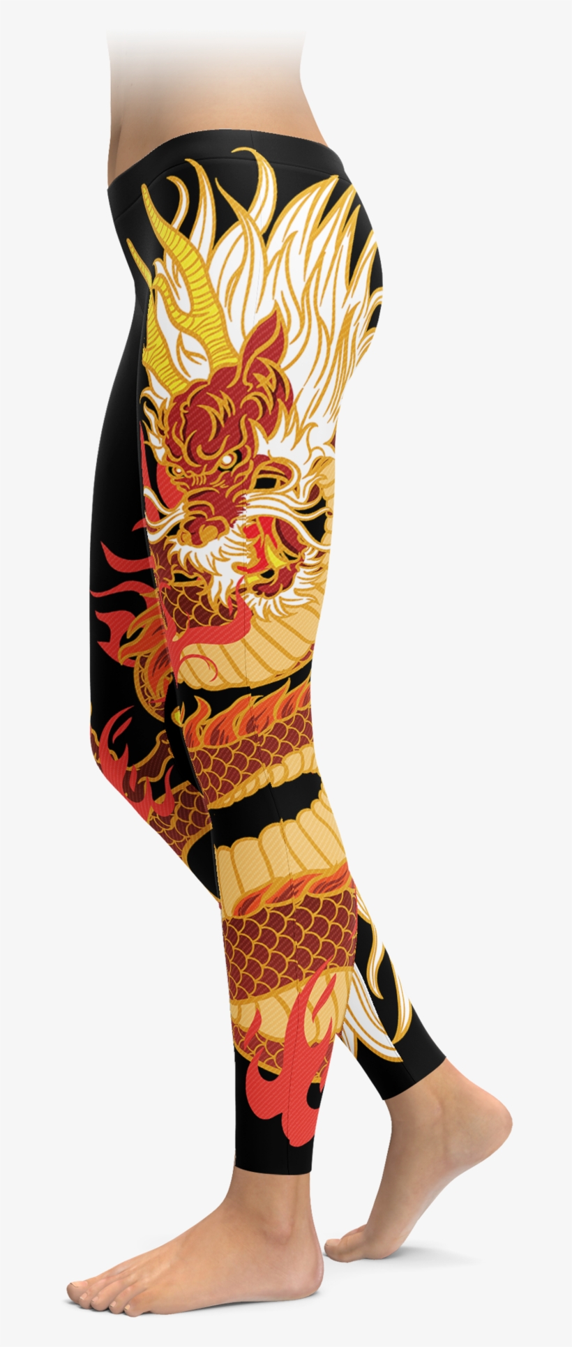 Golden Dragon Leggings - Powered By Plants Leggings, transparent png download