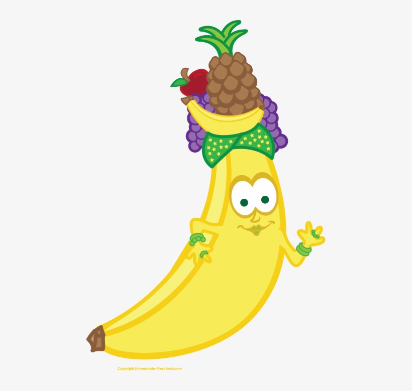 Pineapple Clipart Banana - Cute Transparent Background Fruit Clipart, transparent png download