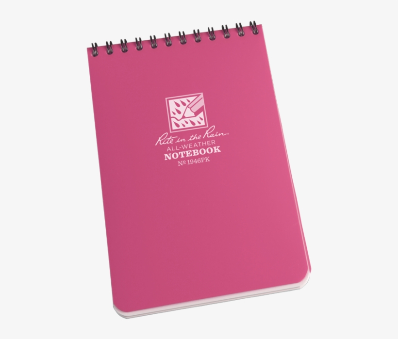 Rite In The Rain Pink Top Spiral Notebook 4 X 6 - Book Cover, transparent png download