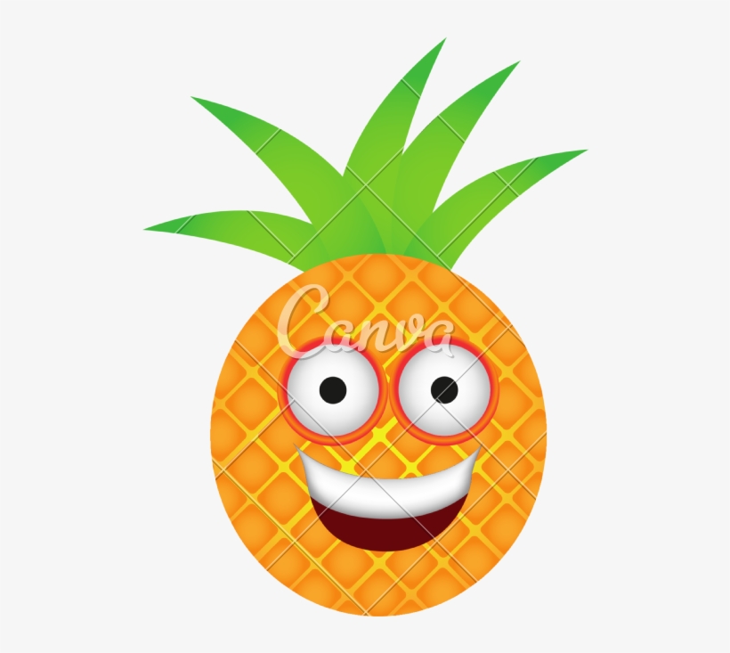 800 X 800 2 - Cartoon Pineapple With Face, transparent png download