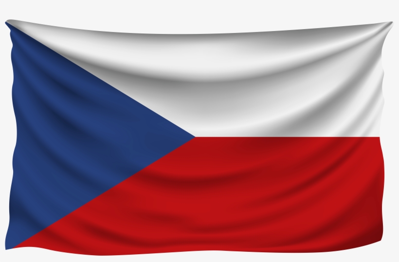 Czech Republic Wrinkled Flag, transparent png download