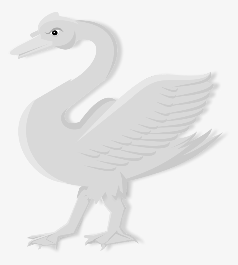 File - Heraldic Swan - Meuble - Svg - Waterfowl, transparent png download
