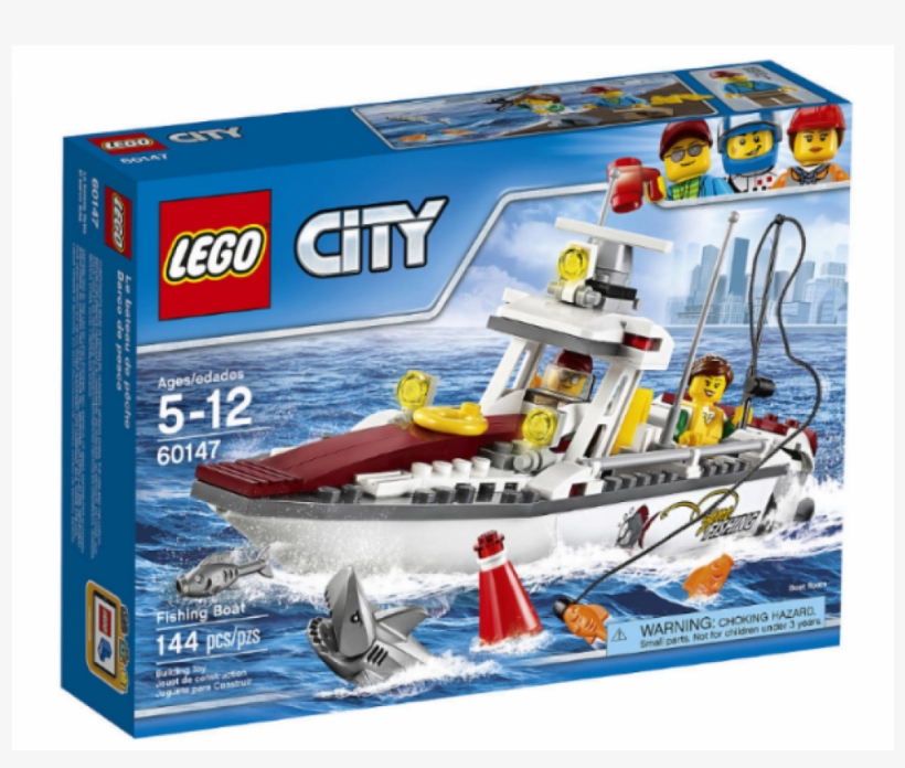 60147 1 - Lego City Fishing Boat, transparent png download