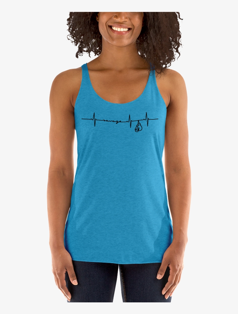Pulse Logo Mockup Front Womens Vintage Turquoise - Sleeveless Shirt, transparent png download