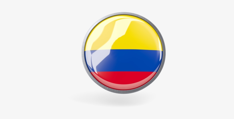 Illustration Of Flag Of Colombia - Circle, transparent png download