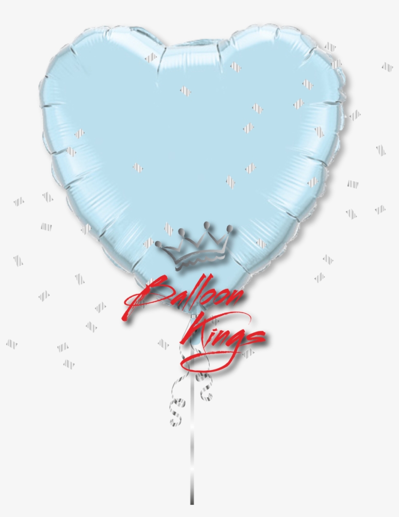 Large Pearl Light Blue Heart - Heart, transparent png download