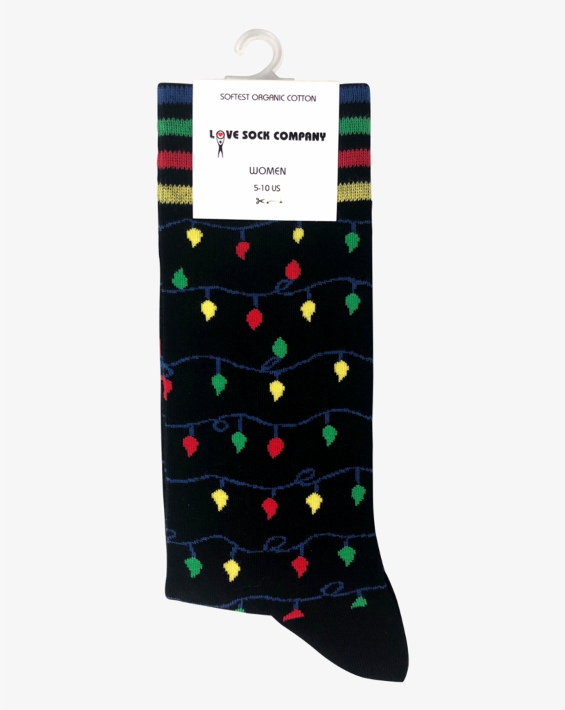 Holidays Lights Christmas Socks For Women Organic Cotton - Sock, transparent png download